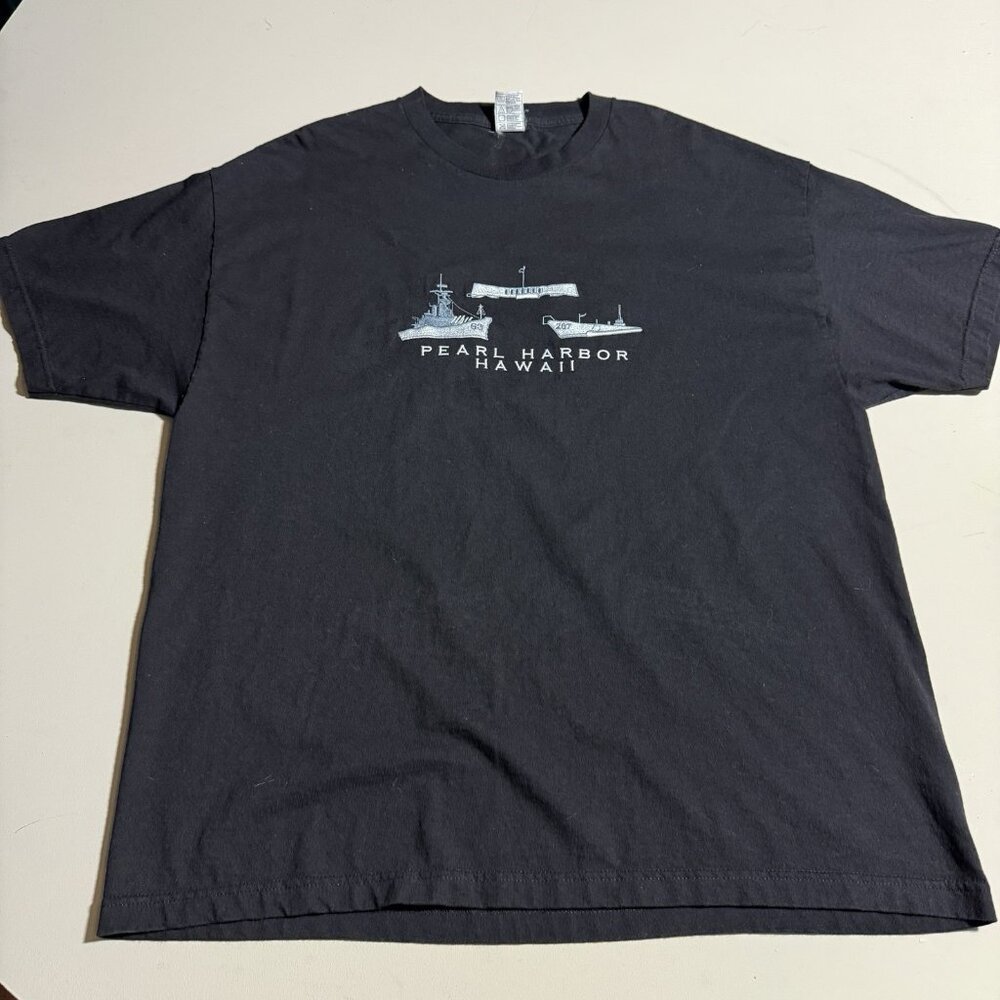 Pearl Harbor T-Shirt Men’s XXL Alstyle Vintage Tag Black Embossed Logo